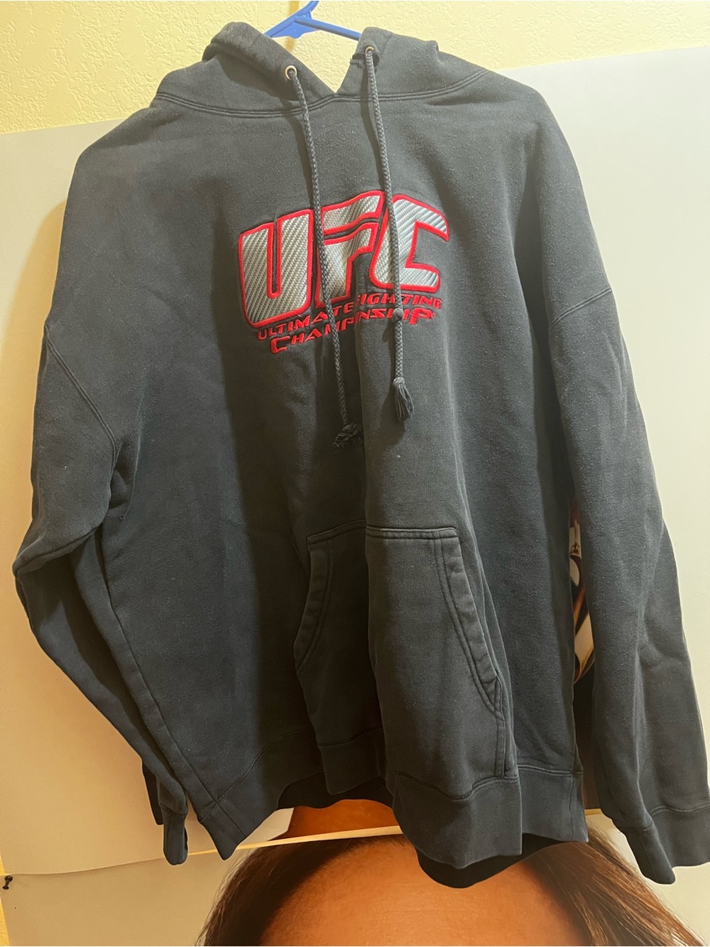 UFC Black Hoodie with Red Logo